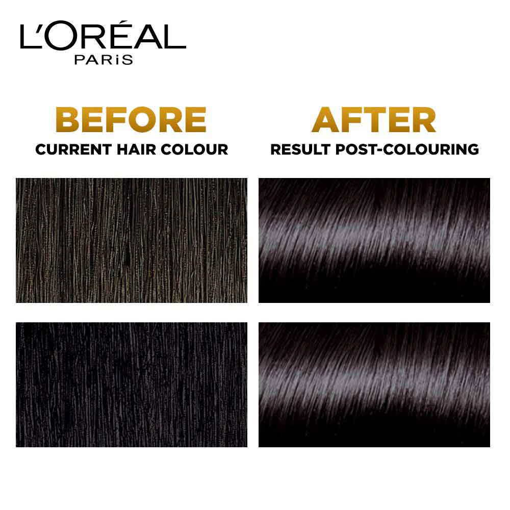 Loreal Paris Excellence Creme Hair Color- 1 Black, [100g + 72ml] - Town  Tokri