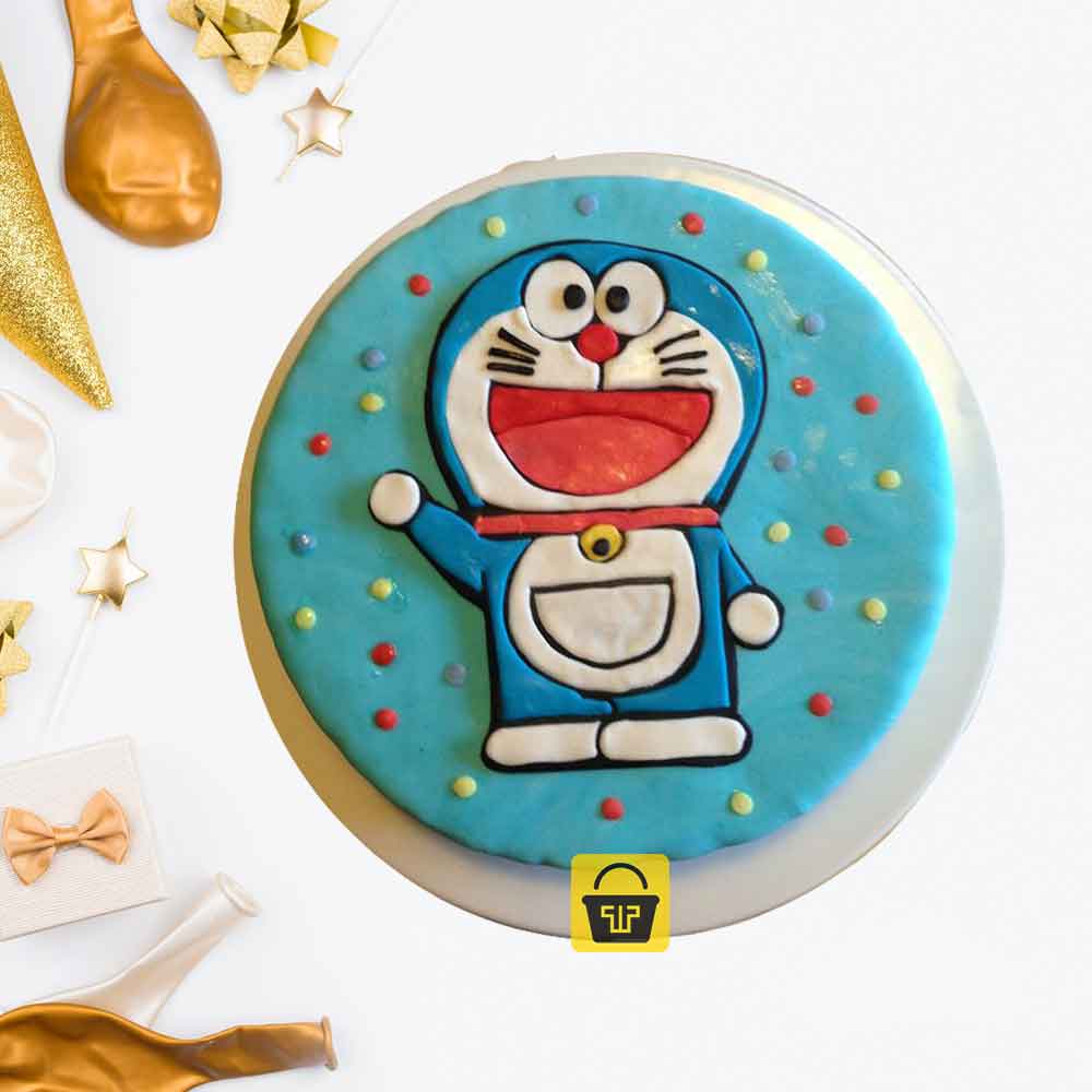 Doraemon Fondant Cake - Town Tokri