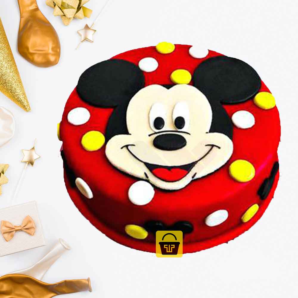 Mickey Mouse Fondant Cake - Town Tokri