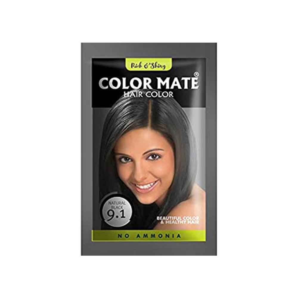 Color Mate Hair Color - Natural Black,  - Town Tokri