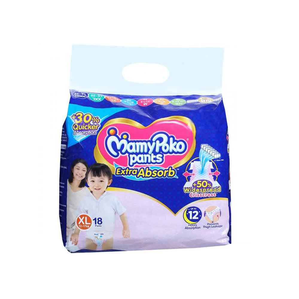 Compare MAMYPOKO PANTS XL 7'S, MAMYPOKO PANTS L 8'S, Mamy Poko Pants Extra  Absor..., PAMPERS BABY DRY PANTS L 8'S | Kenyt